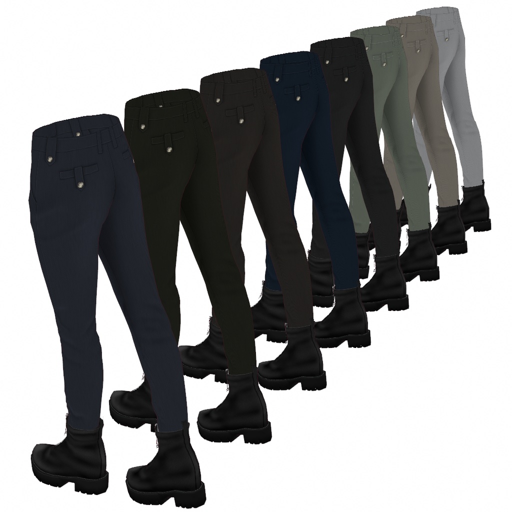 VRoid Studio 正式版 【無料】【安全ピンZipperブーツ用】ブーツインチノパンツ