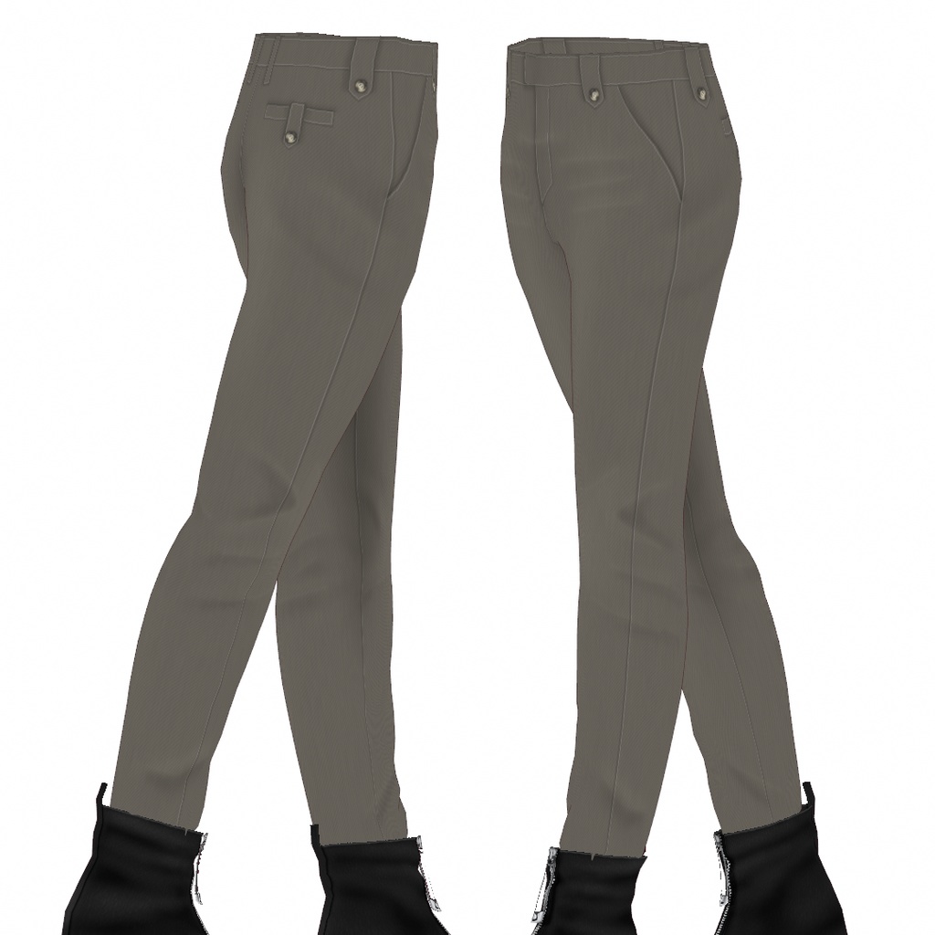 VRoid Studio 正式版 【無料】【安全ピンZipperブーツ用】ブーツインチノパンツ