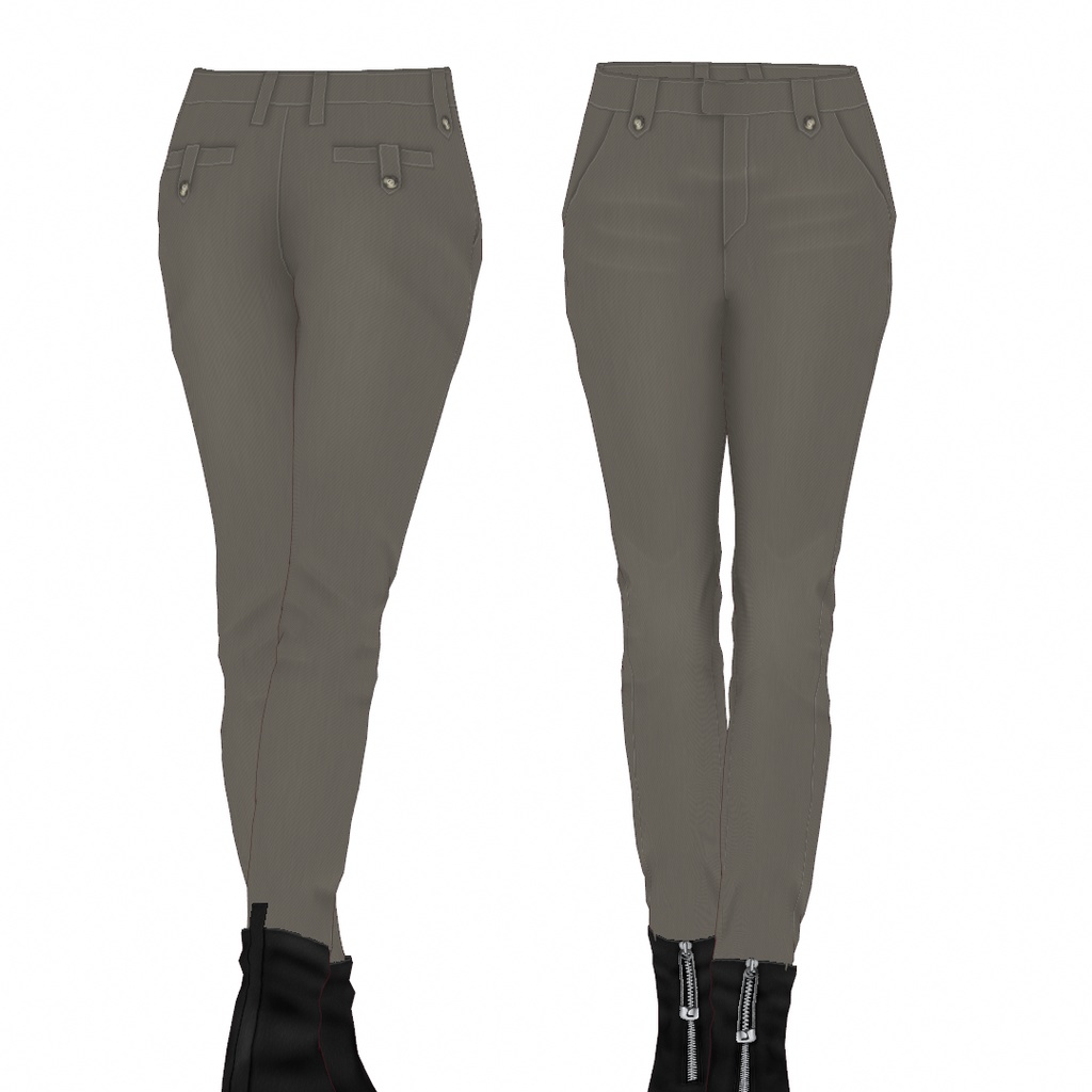 VRoid Studio 正式版 【無料】【安全ピンZipperブーツ用】ブーツインチノパンツ