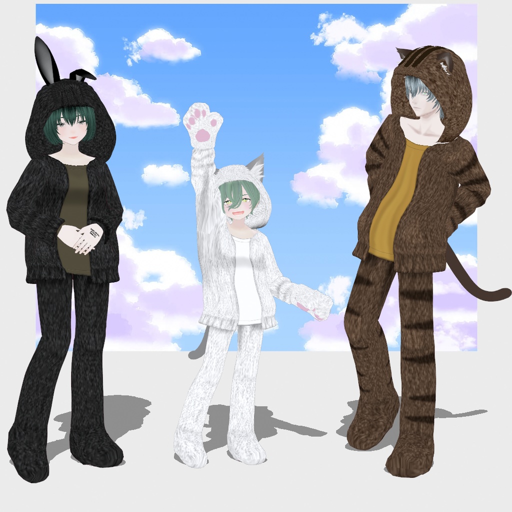 VRoid Studio 正式版 【無料】【男女兼用】もふもふセットアップ