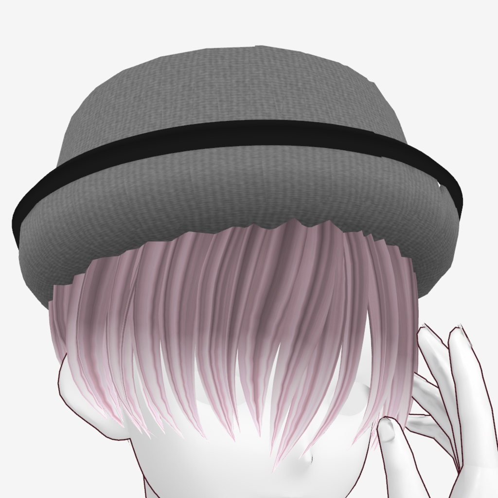 VRoid Studio 正式版 ポークパイハット&専用髪セット