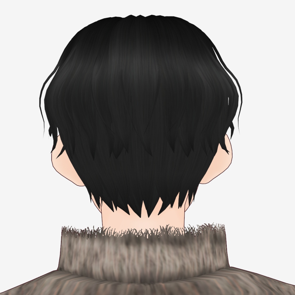 VRoid Studio用【無料】ヘア プリセット改変 センターパートウェーブ