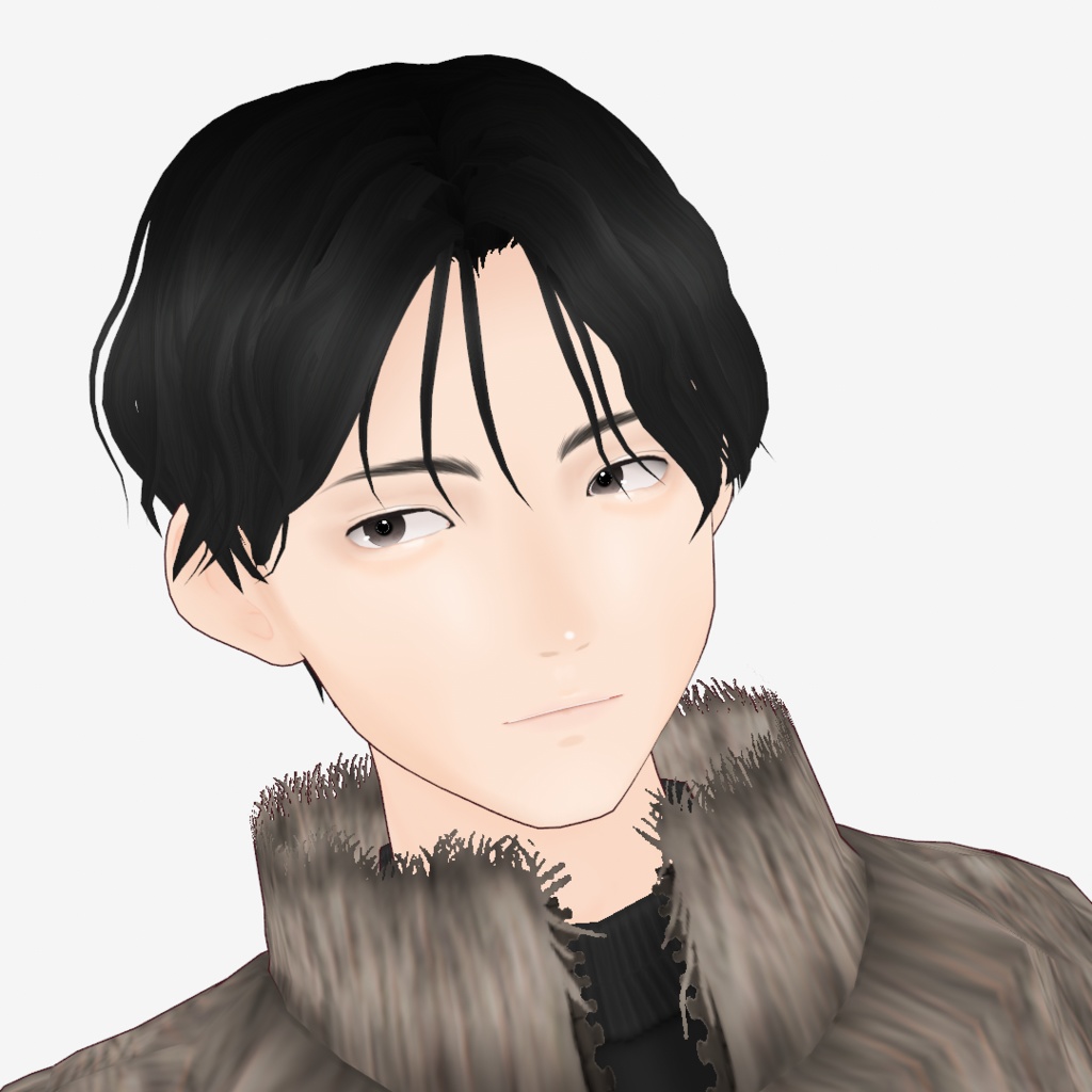 VRoid Studio用【無料】ヘア プリセット改変 センターパートウェーブ