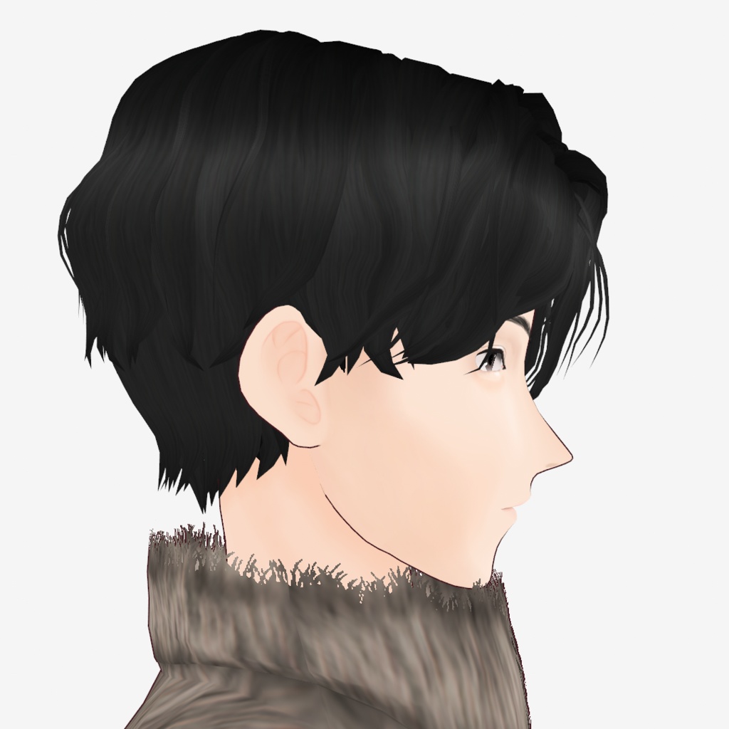 VRoid Studio用【無料】ヘア プリセット改変 センターパートウェーブ