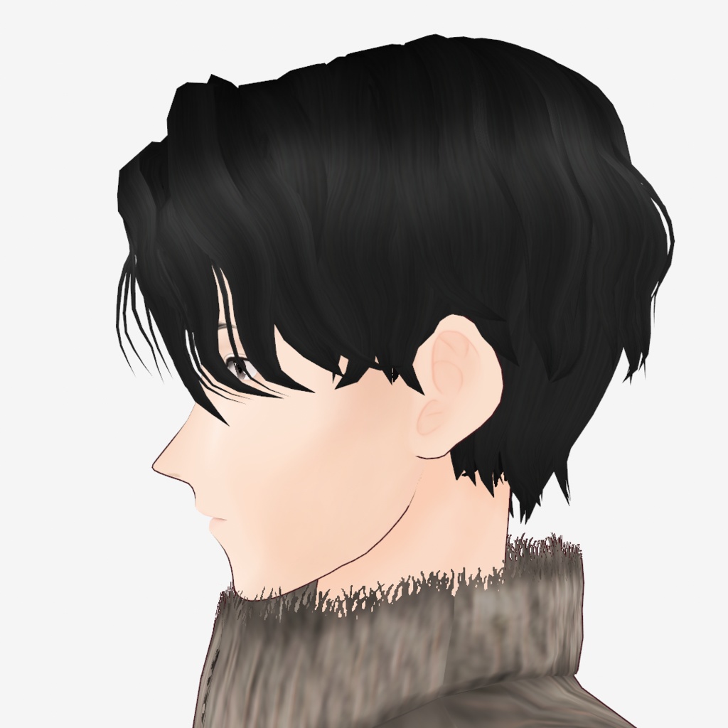 VRoid Studio用【無料】ヘア プリセット改変 センターパートウェーブ