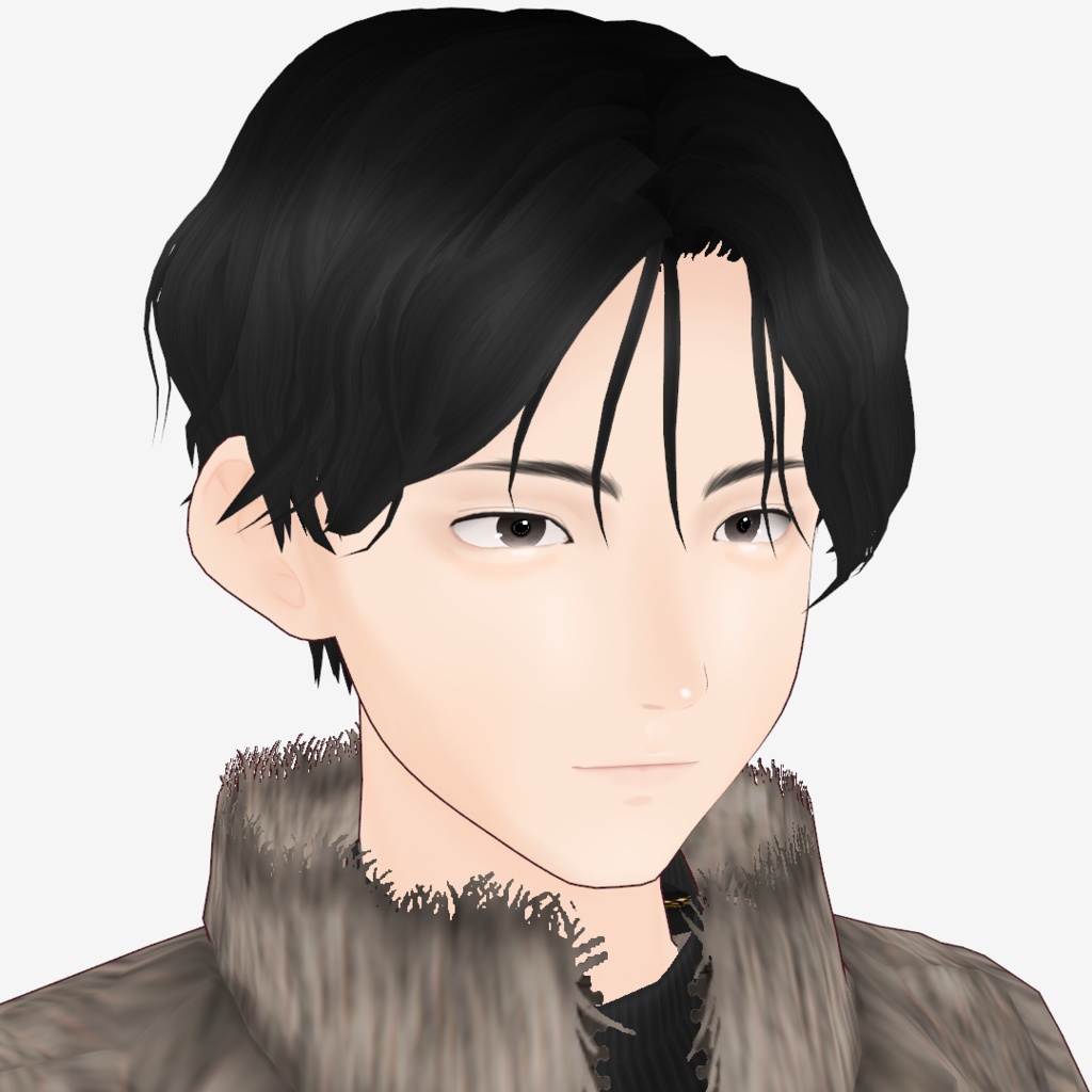 VRoid Studio用【無料】ヘア プリセット改変 センターパートウェーブ