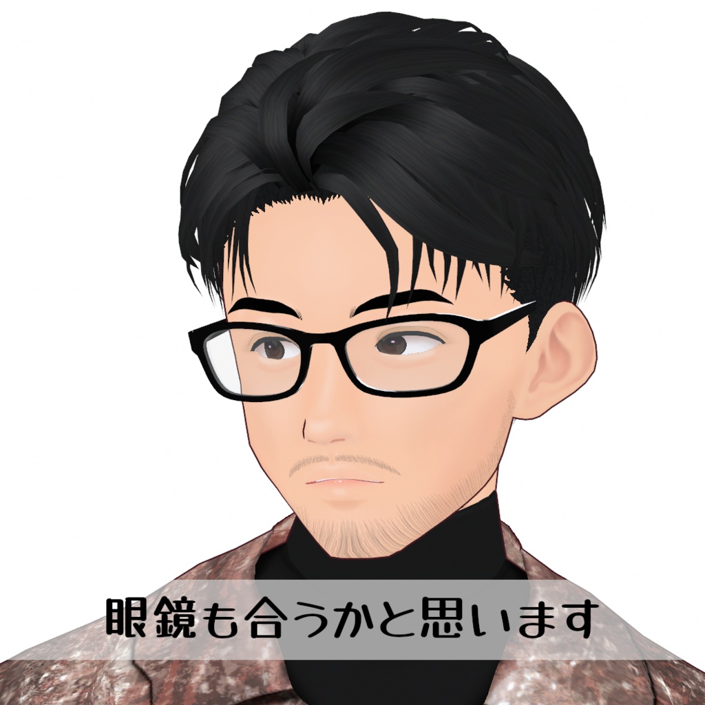 VRoid Studio用ヘアセット リバースアッパーショート