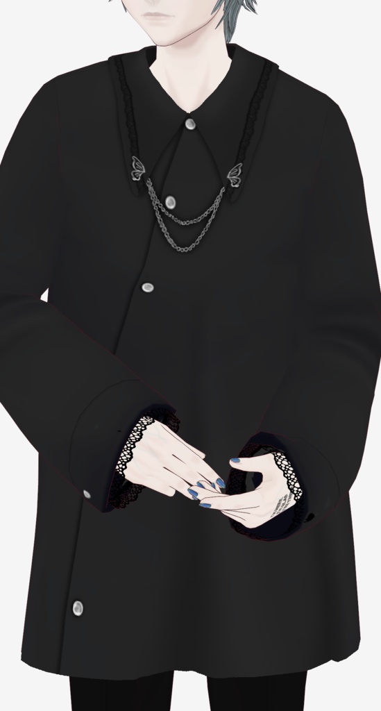 VRoid Studio用 【無料】【男女兼用】クラシカルレースシャツアウトフィット