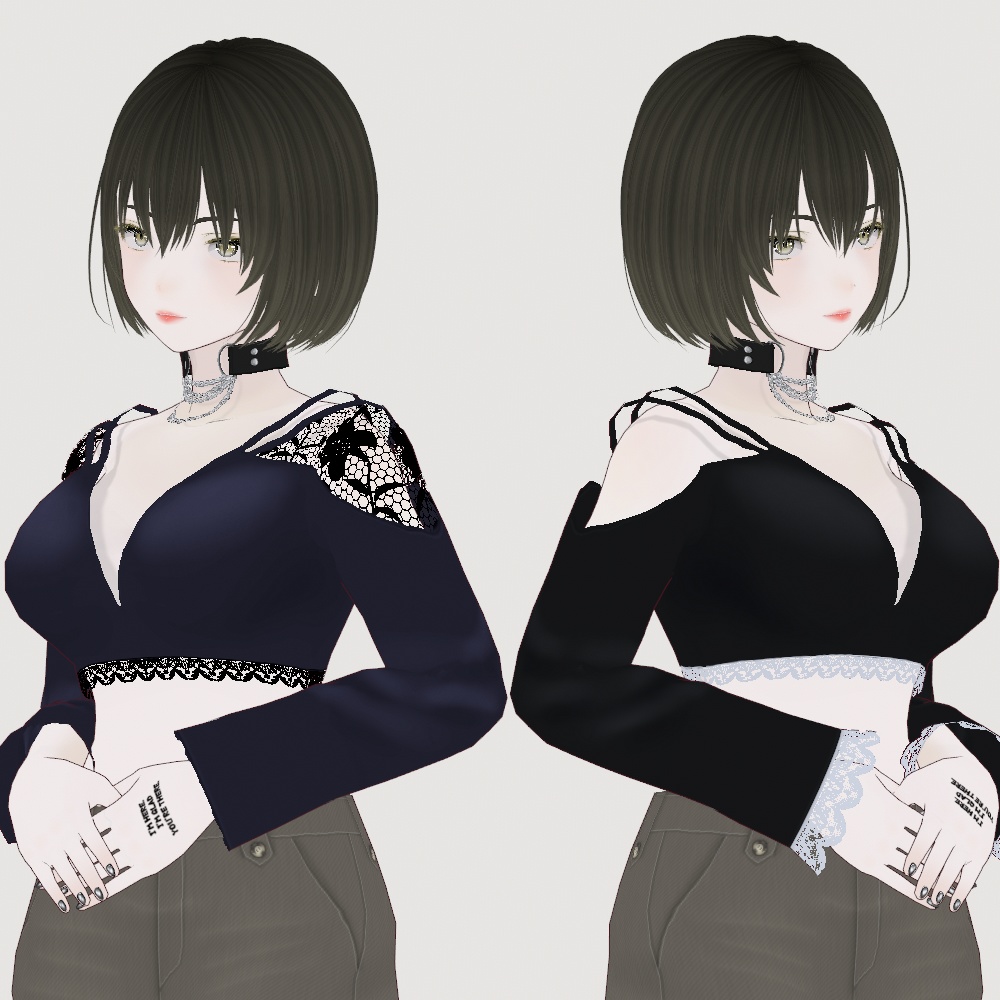 VRoid Studio 【無料あり】ミドリフ レーストップス