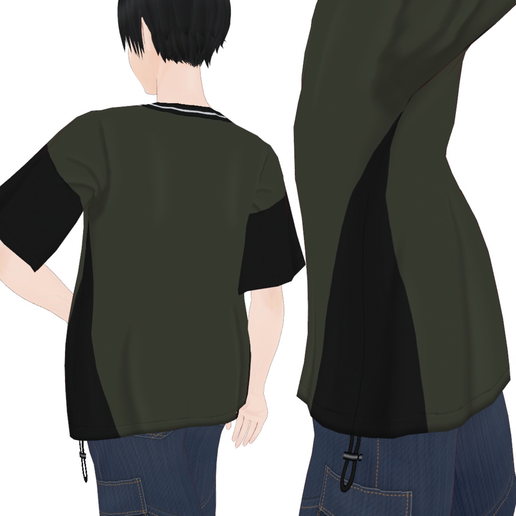 VRoid Studio 【男性用】【1色無料】ゲームシャツ