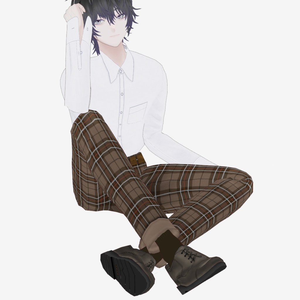 VRoid Studio 【1色無料】ストレートチップシューズ