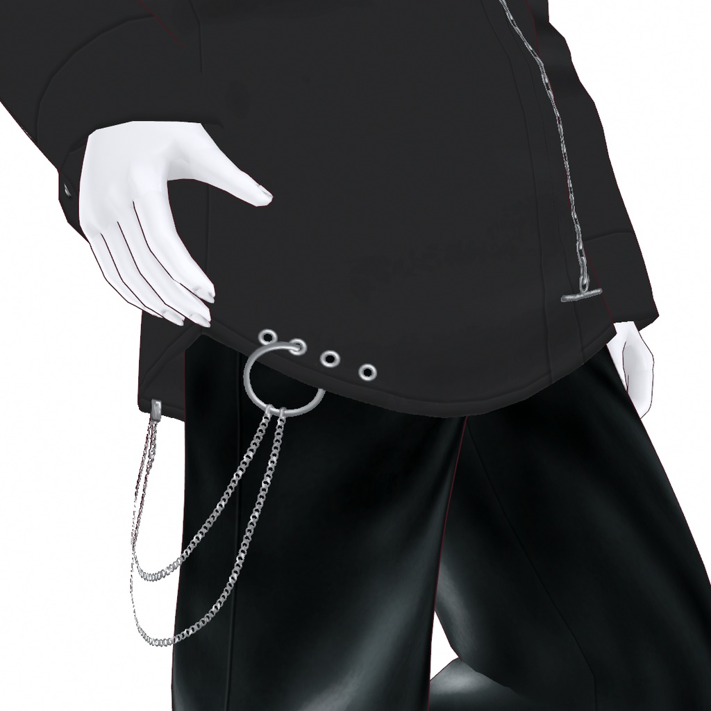 VRoid Studio 【1色無料】【男性用】【Xwearデータ有】チェーンロングシャツ