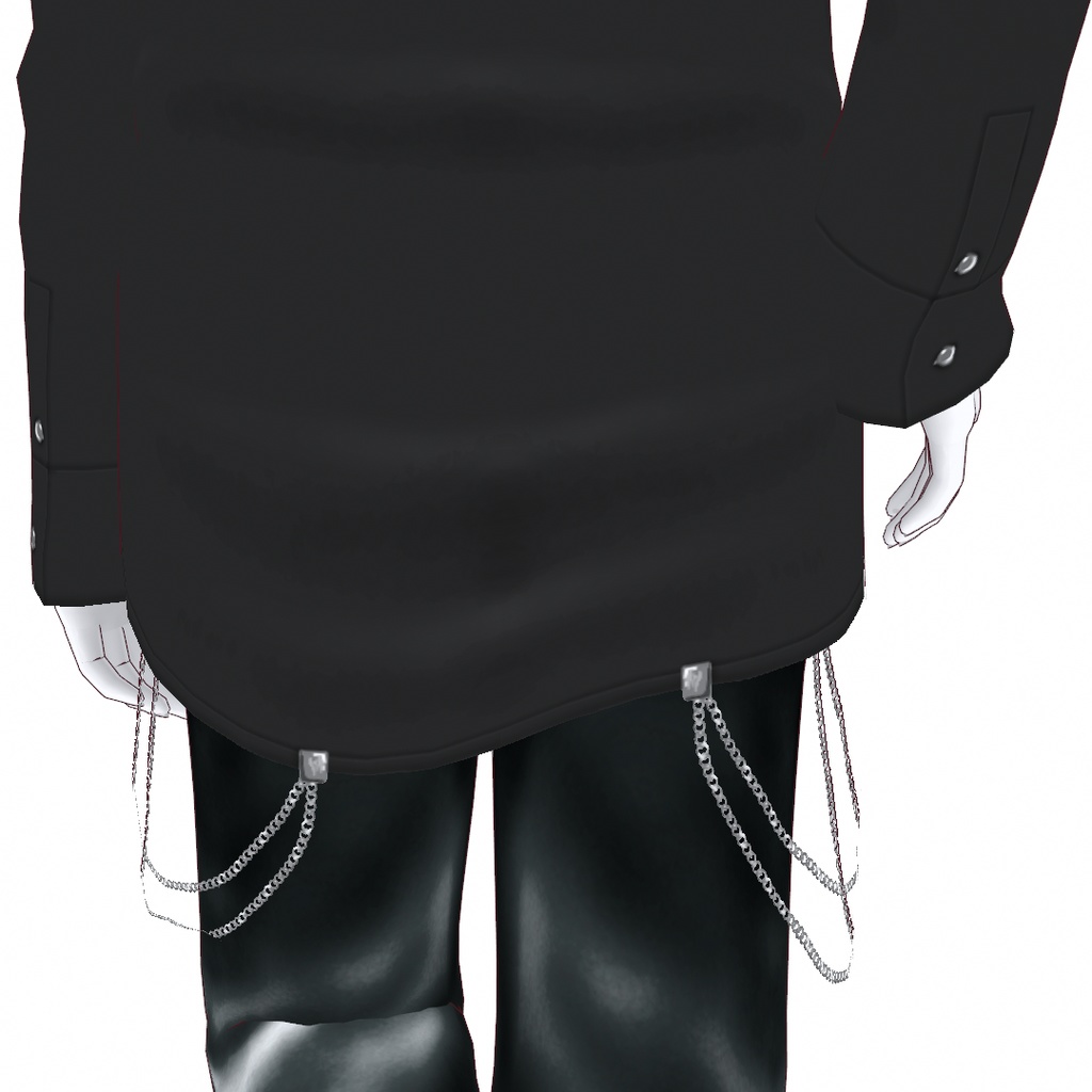 VRoid Studio 【1色無料】【男性用】【Xwearデータ有】チェーンロングシャツ