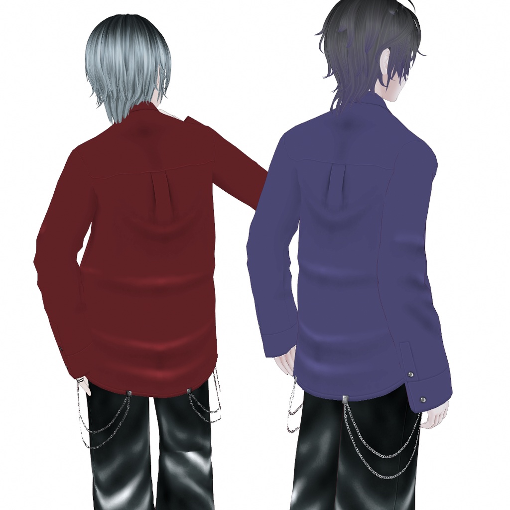 VRoid Studio 【1色無料】【男性用】【Xwearデータ有】チェーンロングシャツ