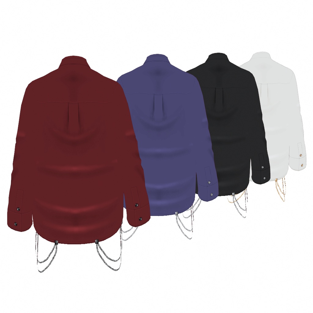 VRoid Studio 【1色無料】【男性用】【Xwearデータ有】チェーンロングシャツ
