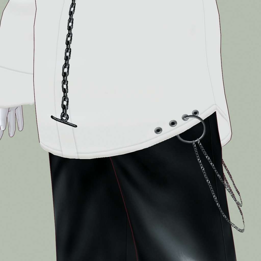 VRoid Studio 【1色無料】【女性用】【Xwearデータ有】チェーンロングシャツ