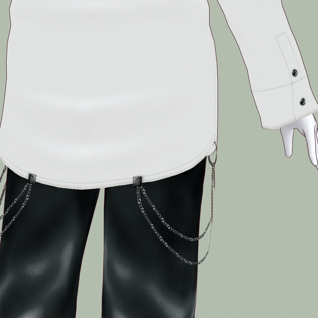 VRoid Studio 【1色無料】【女性用】【Xwearデータ有】チェーンロングシャツ