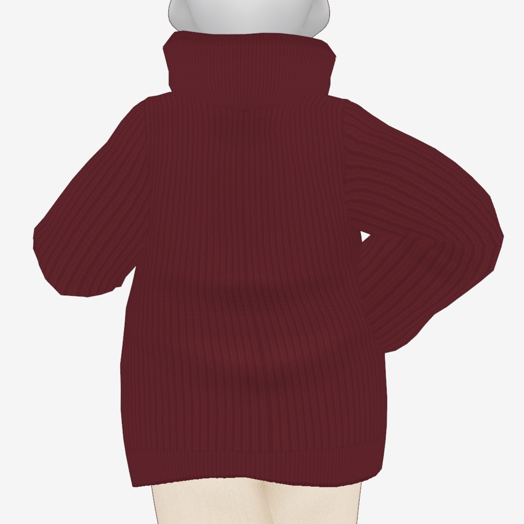 VRoid Studio 【無料】【男性・女性用】【Xwearデータ有】ジップアップニット