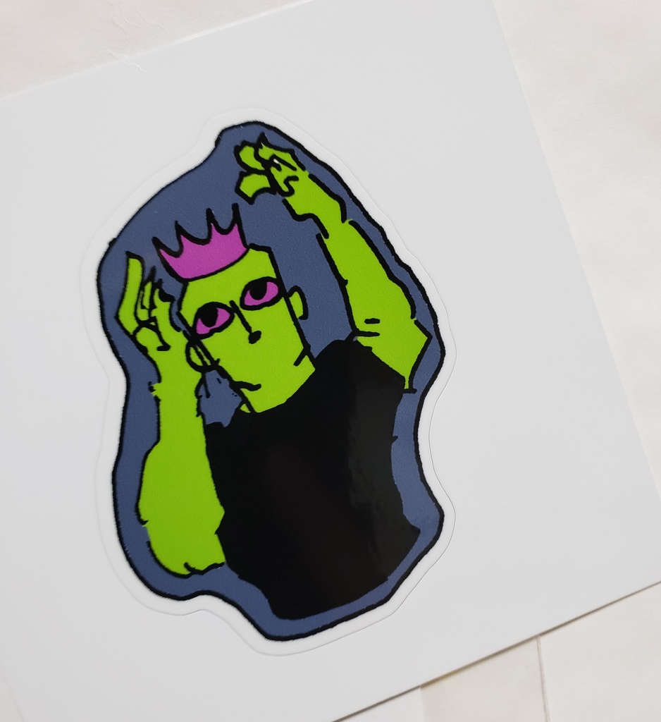 蛙の王様ステッカー