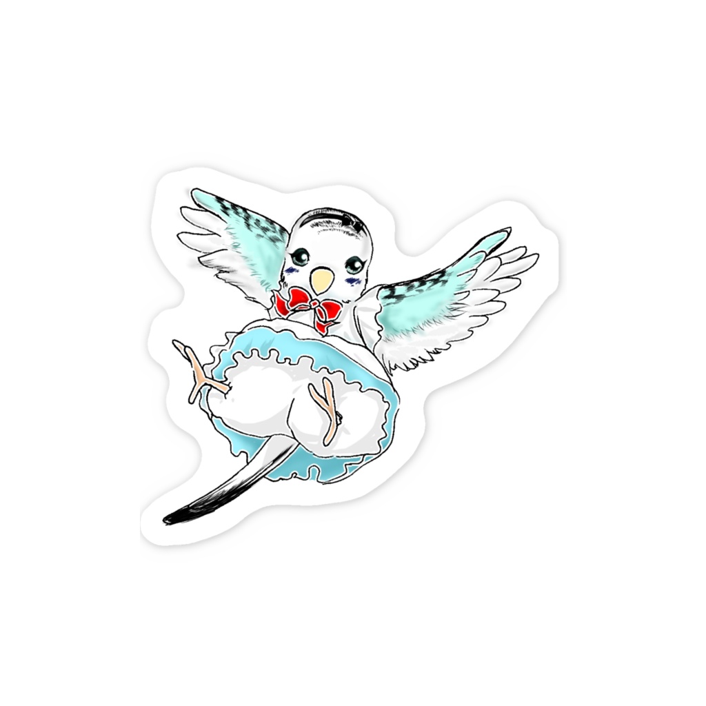 AliceToriスマホステッカー不思議の国のアリス✖️セキセイインコ