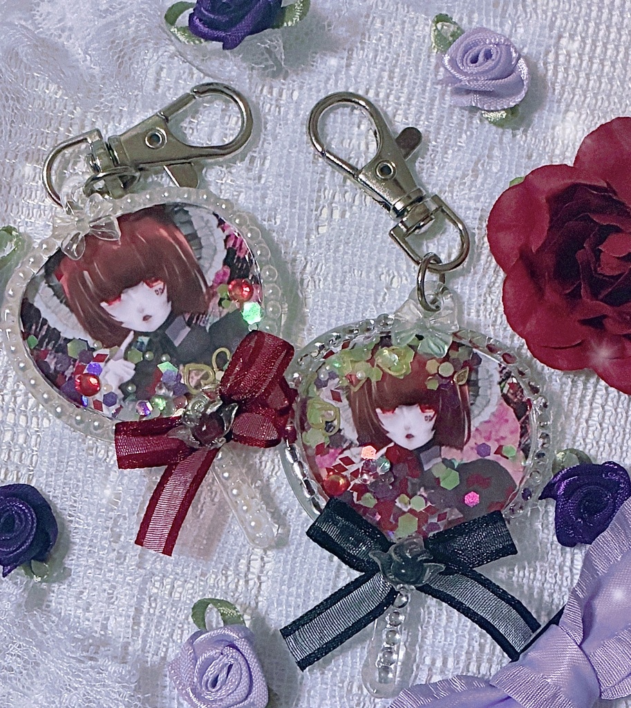 【受注生産】ゴシックMEIKO うちわ風シャカシャカキーホルダー