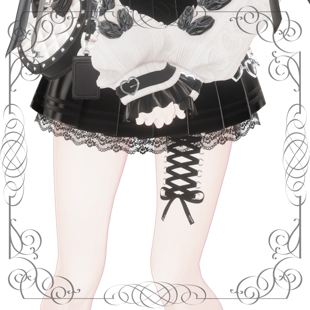 menhera tattoo set【病みくま&リボン】