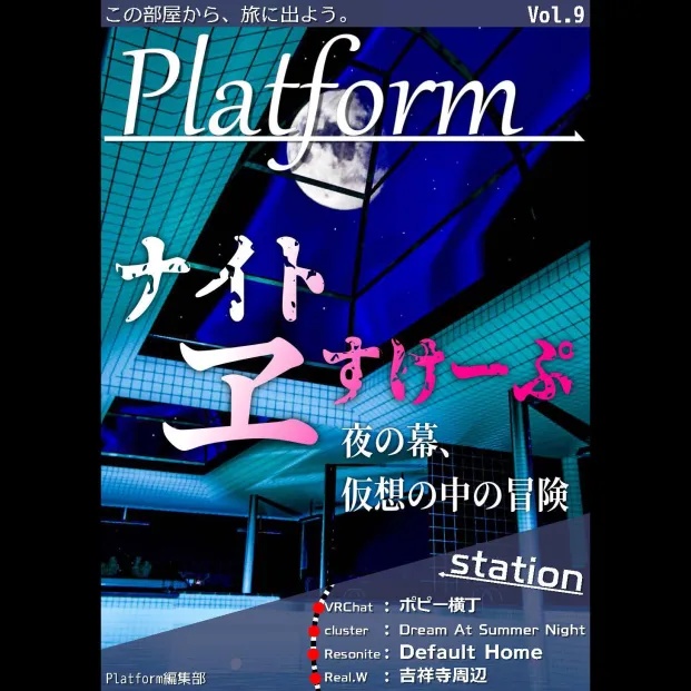 【フリーペーパー】メタバース写真旅行誌『Platform』Vol.9 ナイトヱスケープ