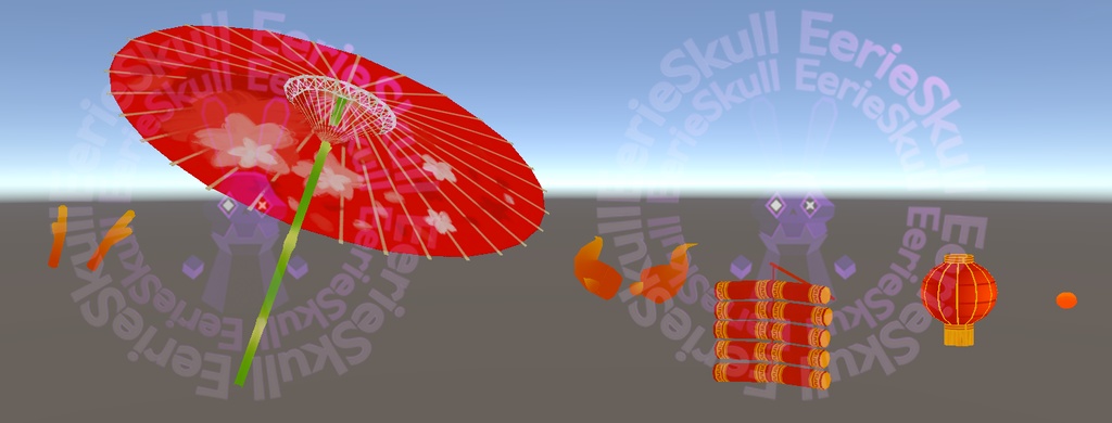 Chinese New Year Low Poly 3D Vtuber Asset Pack | Lunar New Year | Year of the Dragon