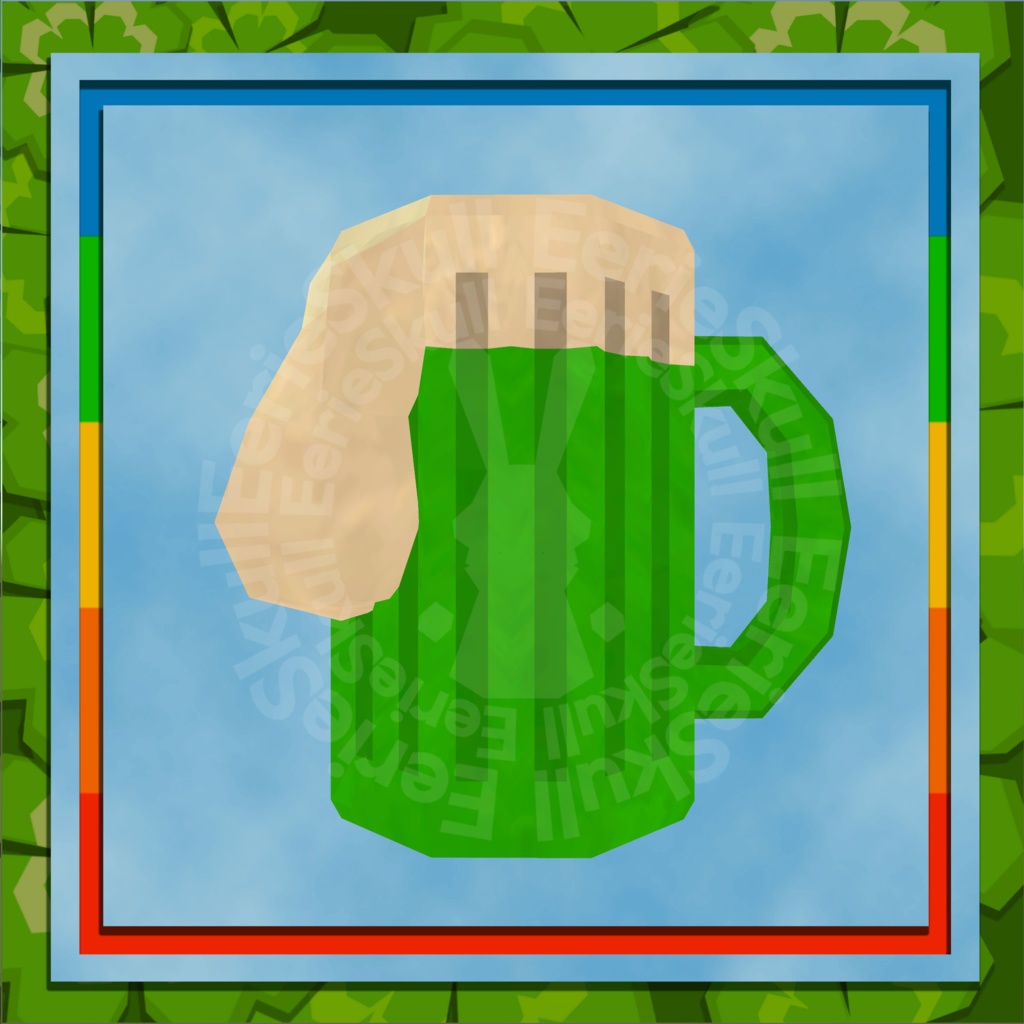 St. Patrick's Day Low Poly 3D Vtuber Asset Pack