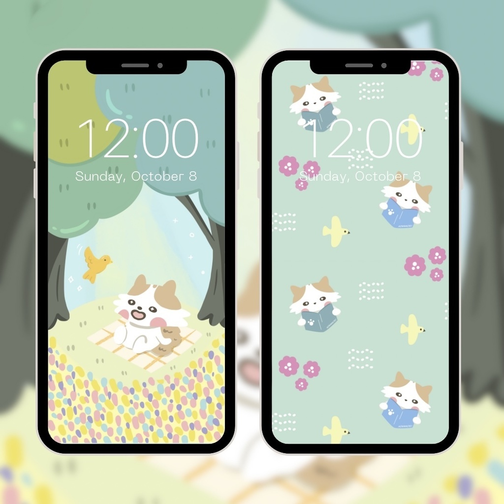 スマホ壁紙セット｜木漏れ日のひととき