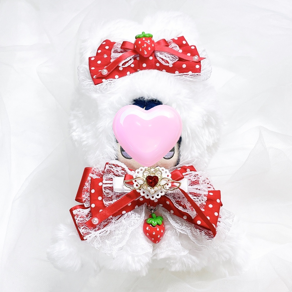 10cm~12cm おすわりぬい服 ちびぐるみ対応サイズ 🍓 いちごらびっと