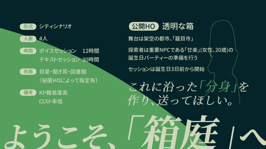 箱庭の観測者 クトゥルフ神話TRPGシナリオ(CoC6th,7th) SPLL:E194502