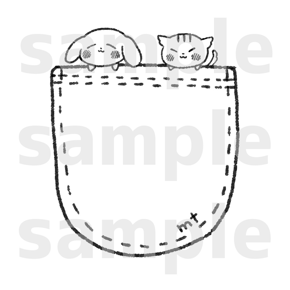 Tシャツ(ブラックプリント)「むむててと一緒にお出かけシリーズ」