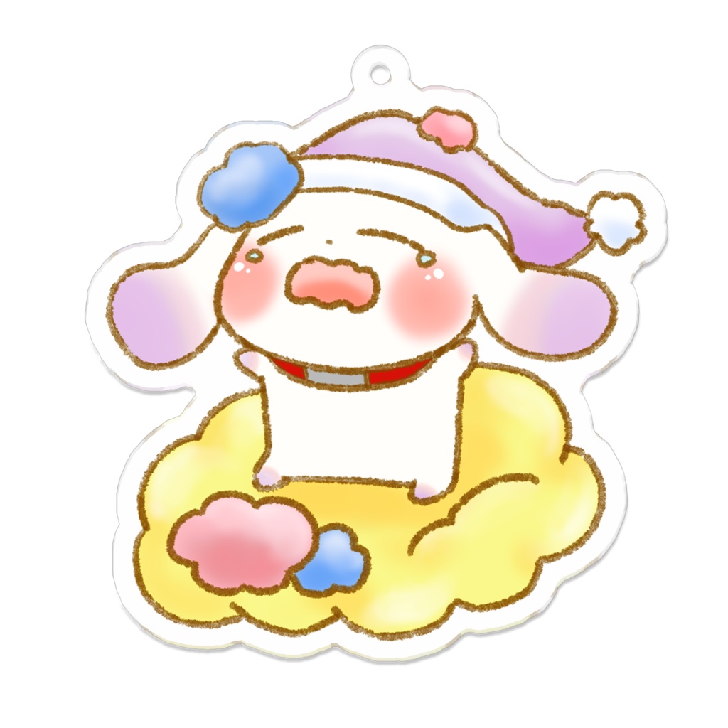 アクリルキーホルダー(わたあめ)「もちもちスイーツシリーズ」