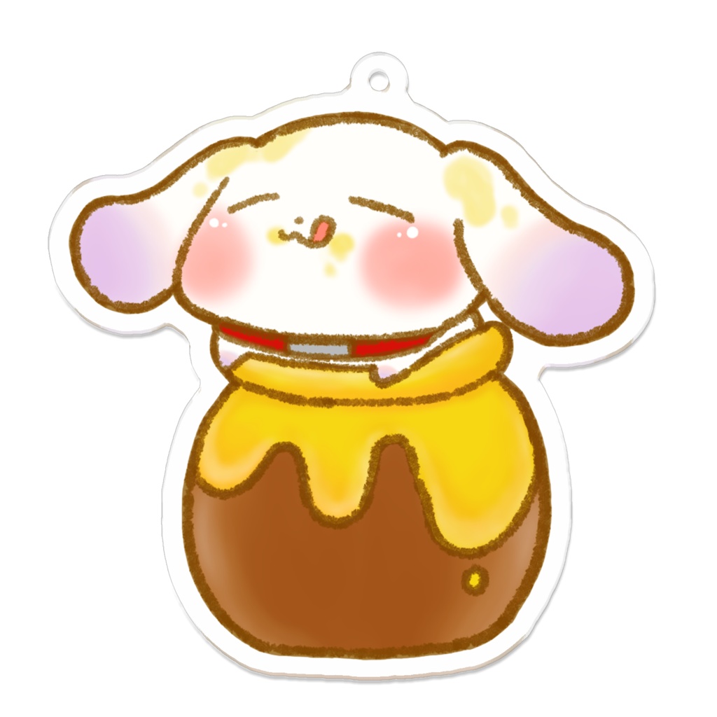 アクリルキーホルダー(はちみつ)「もちもちスイーツシリーズ」