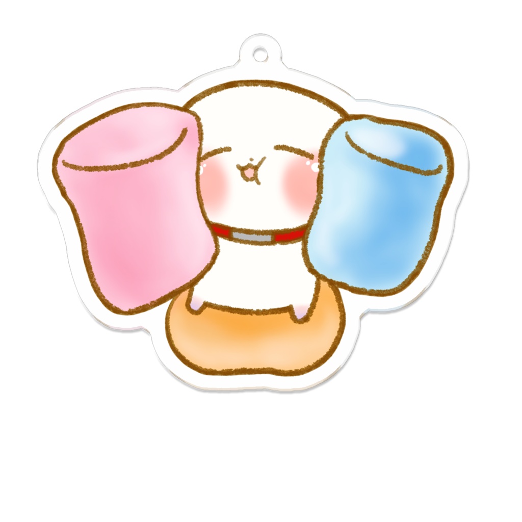 アクリルキーホルダー(ましゅまろ)「もちもちスイーツシリーズ」