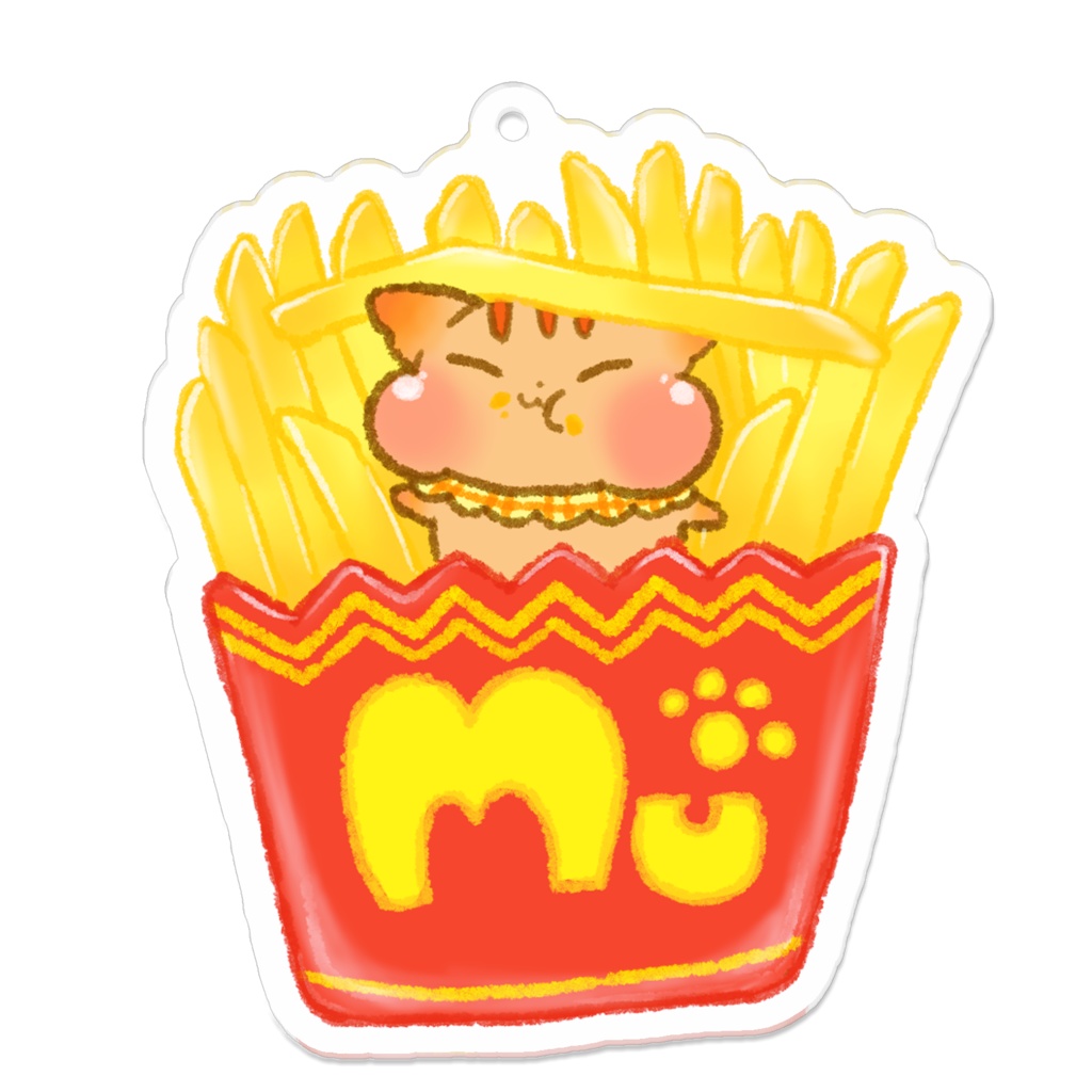 アクリルキーホルダー(ポテト)「まんぷくごはんシリーズ」