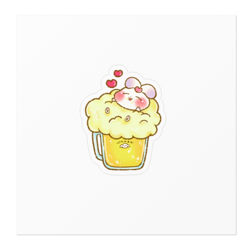ステッカー(ウォーアイニー♡ビール)「ててまるバースデー2023シリーズ」
