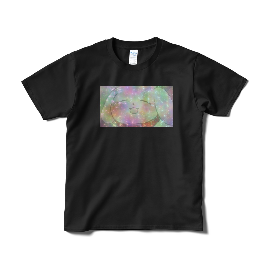 虹色SSRててまるTシャツ(ブラック)「ててまるバースデー2023シリーズ」