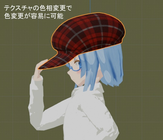 チェック柄の帽子