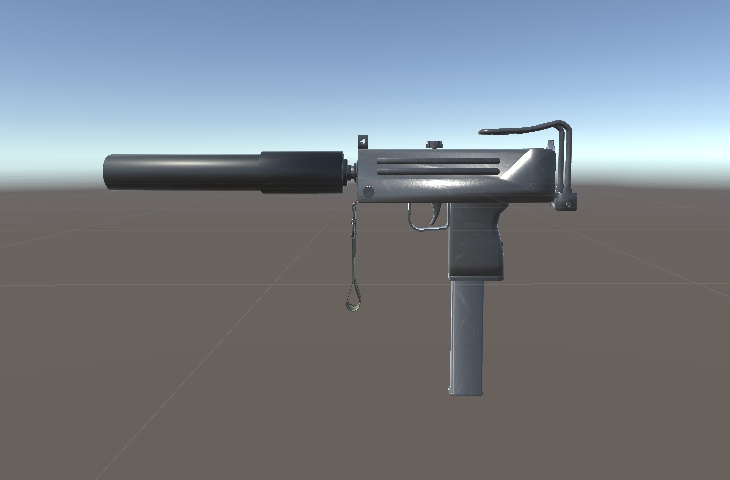 VRChat内で射撃可能な MAC10 サブマシンガン