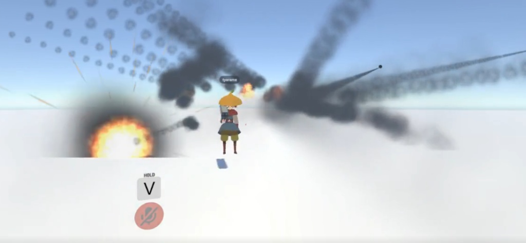 VRChat内で発射可能な重火器 M202 ロケットランチャー