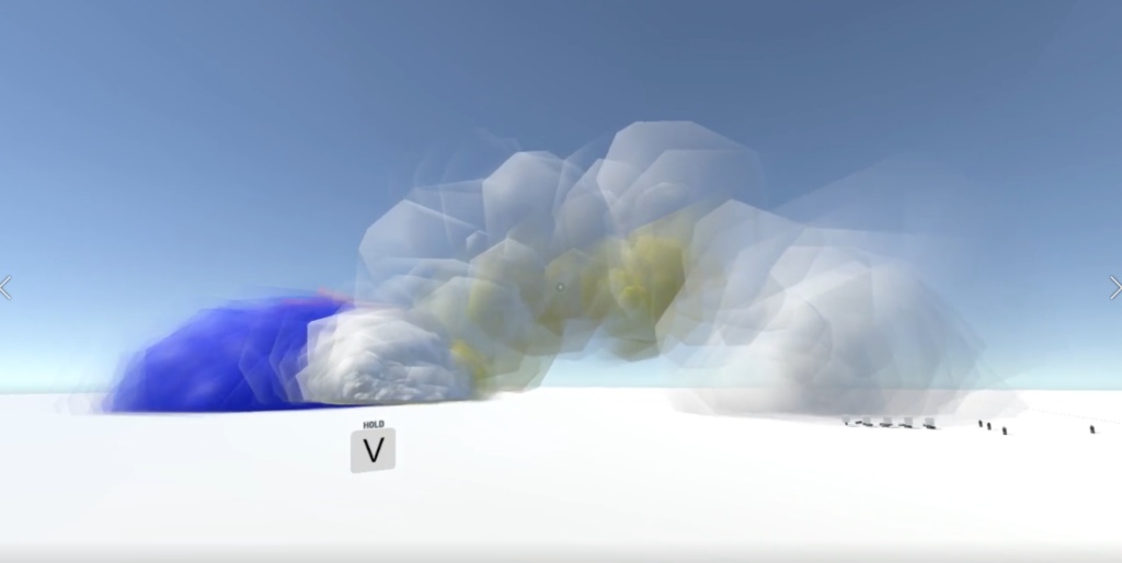 VRChat内で発煙するスモークグレネード 5色選択可能