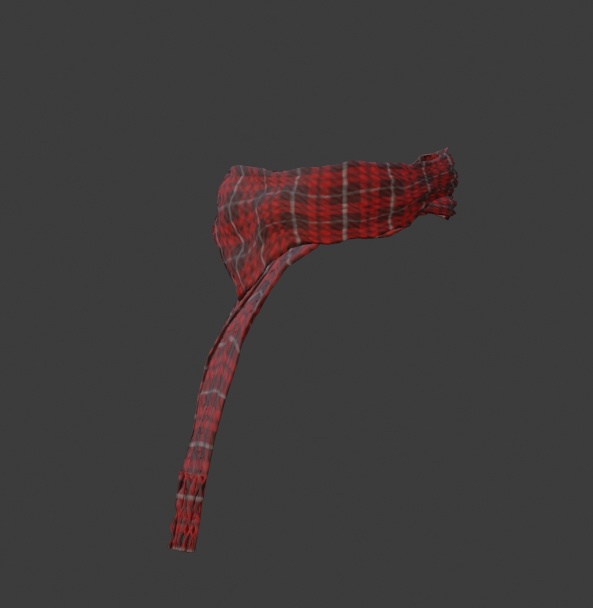 チェック柄のマフラー (部位調整可能)