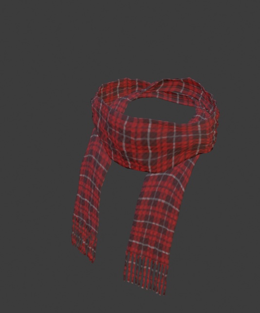 チェック柄のマフラー (部位調整可能)