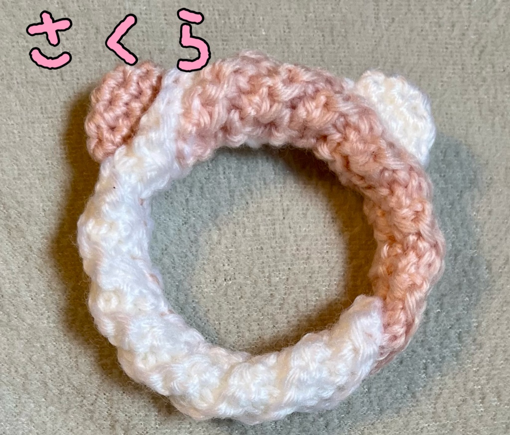 くま耳ドーナツほっかむりミニ(ホワイト)