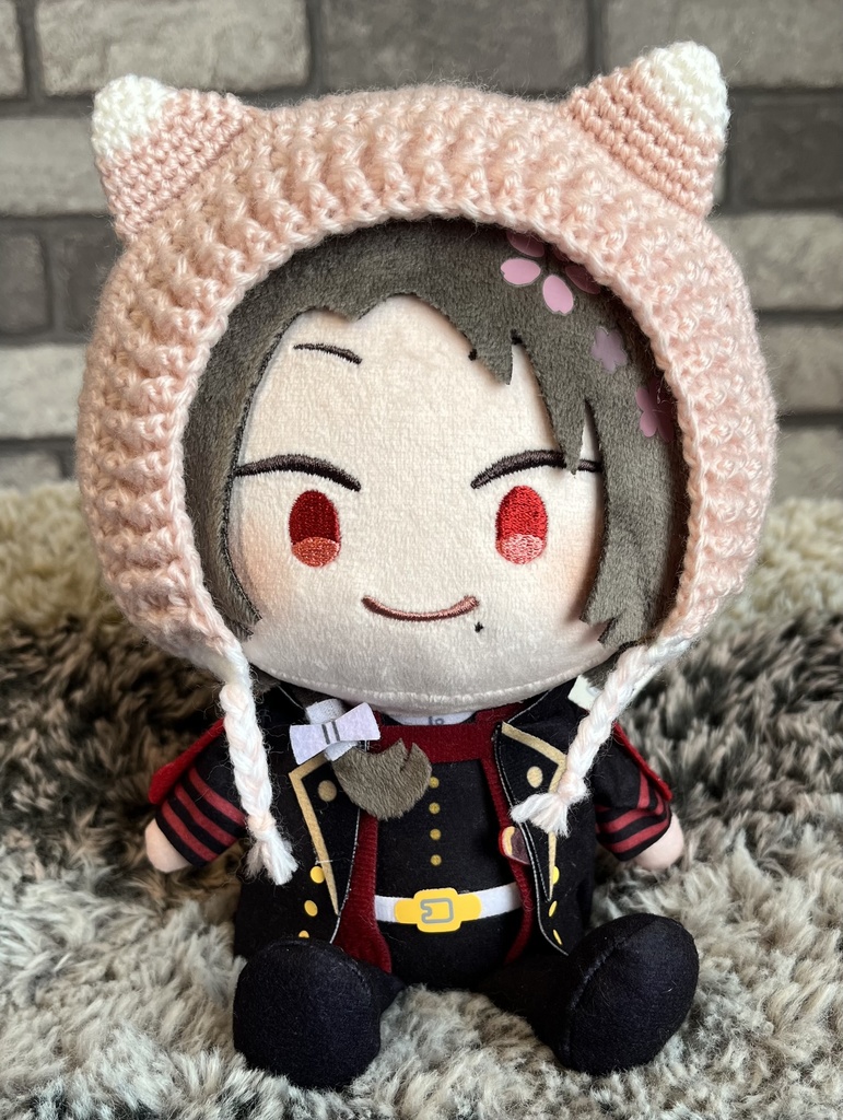 マスコット用ハチワレ猫フード(顔あり)