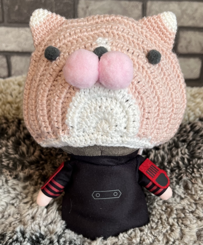 マスコット用ハチワレ猫フード(顔あり)