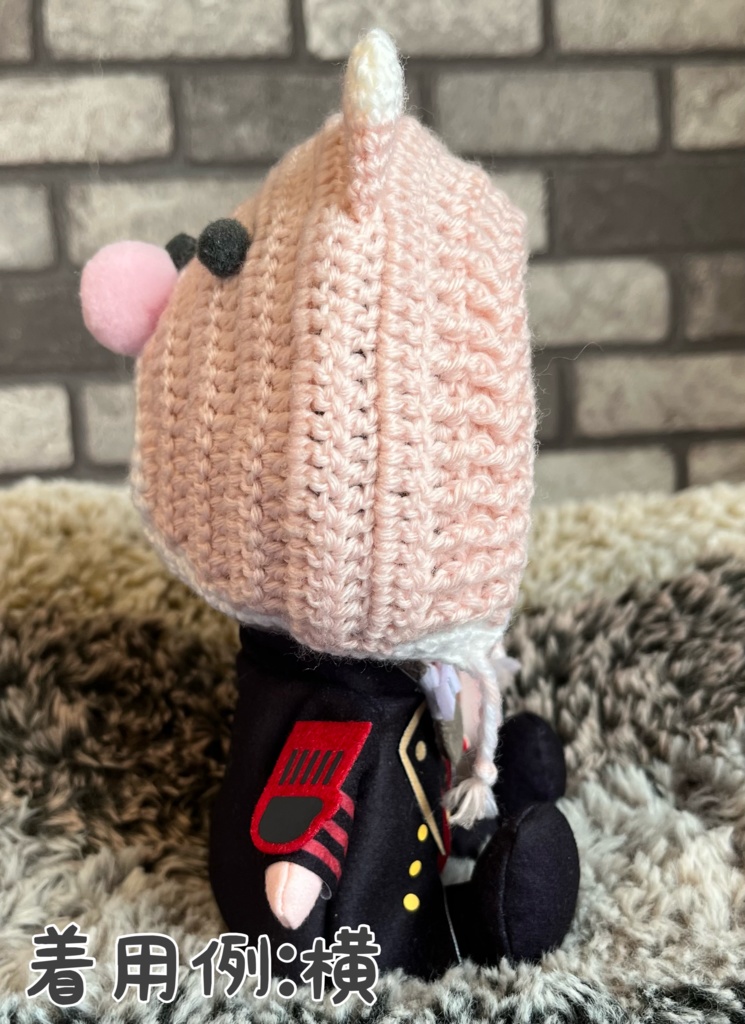 マスコット用ハチワレ猫フード(顔あり)