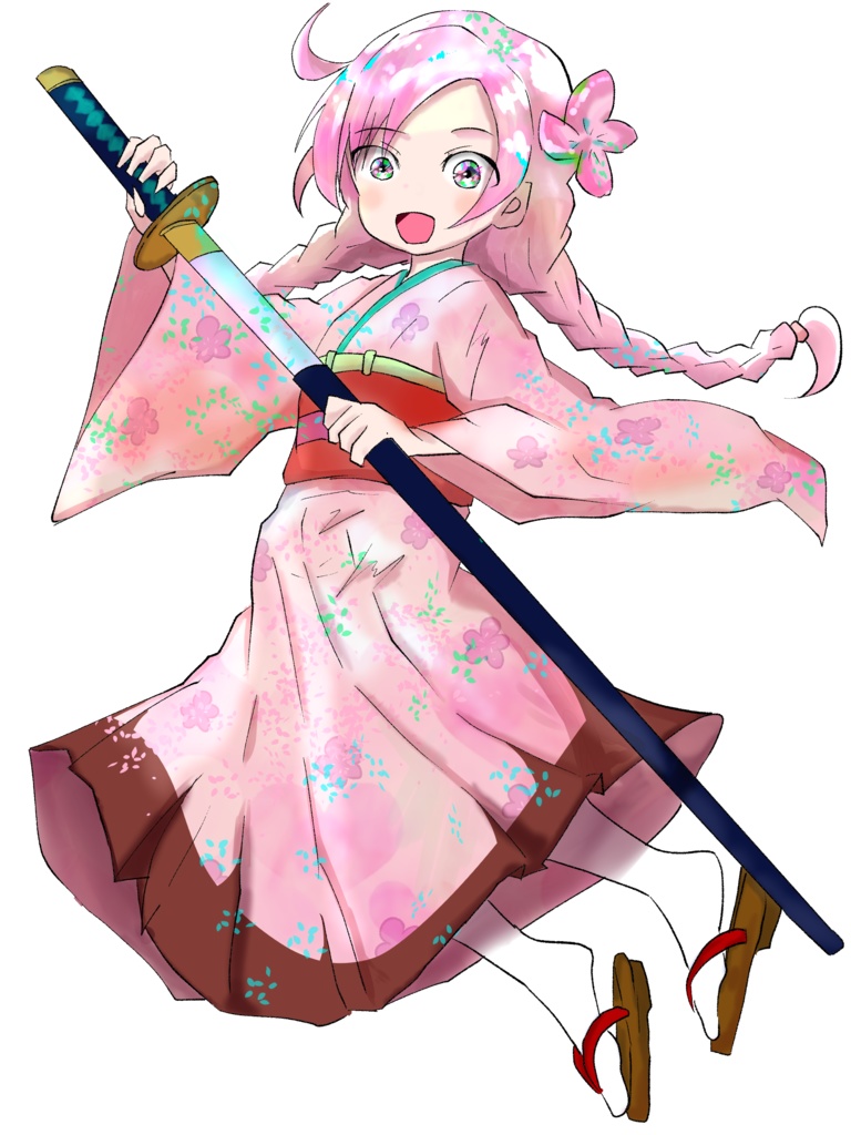 【立ち絵】着物×少女×剣士